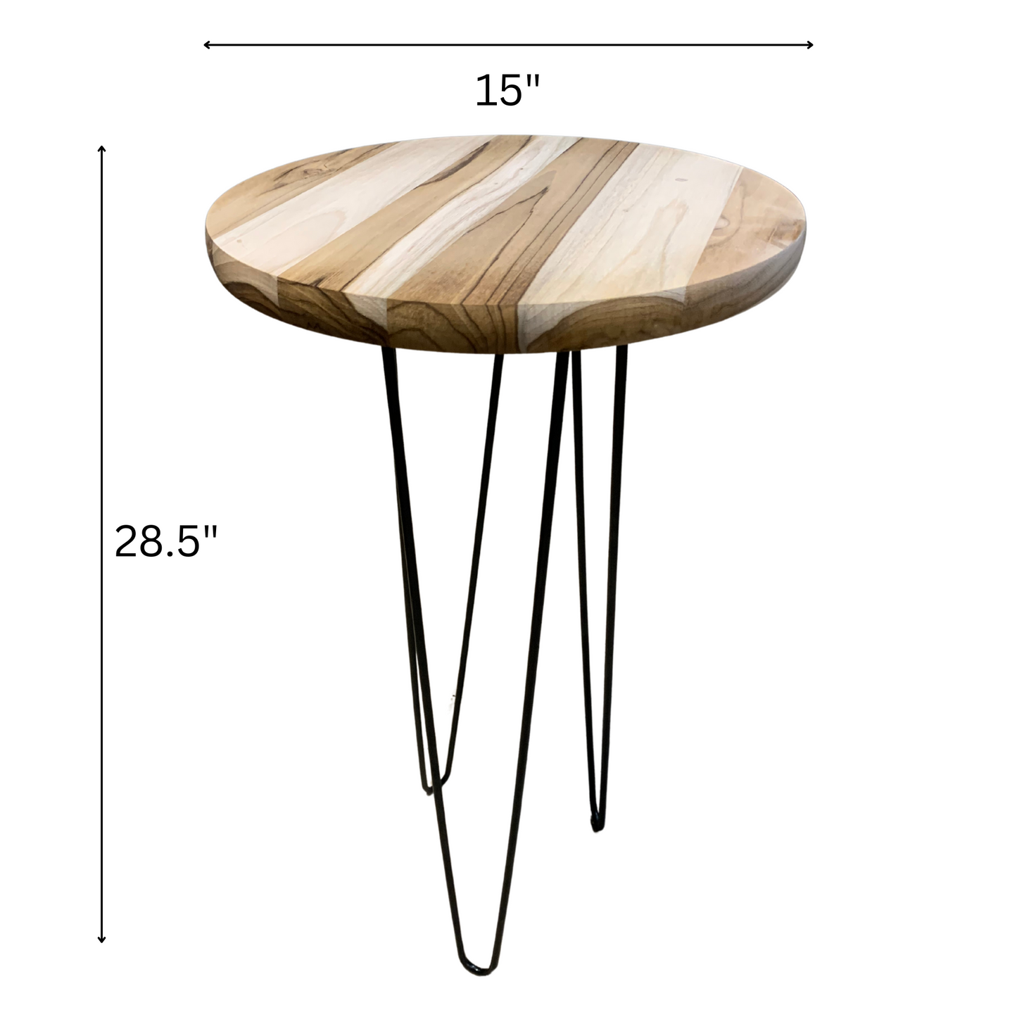 Teak Hairpin Side Table