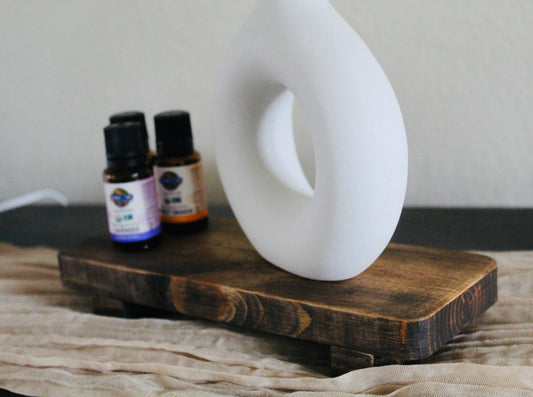 Wood Soap Tray Stand for Kitchen, Sink, Lotion Bottle, Plant, Cosmetic, Decor