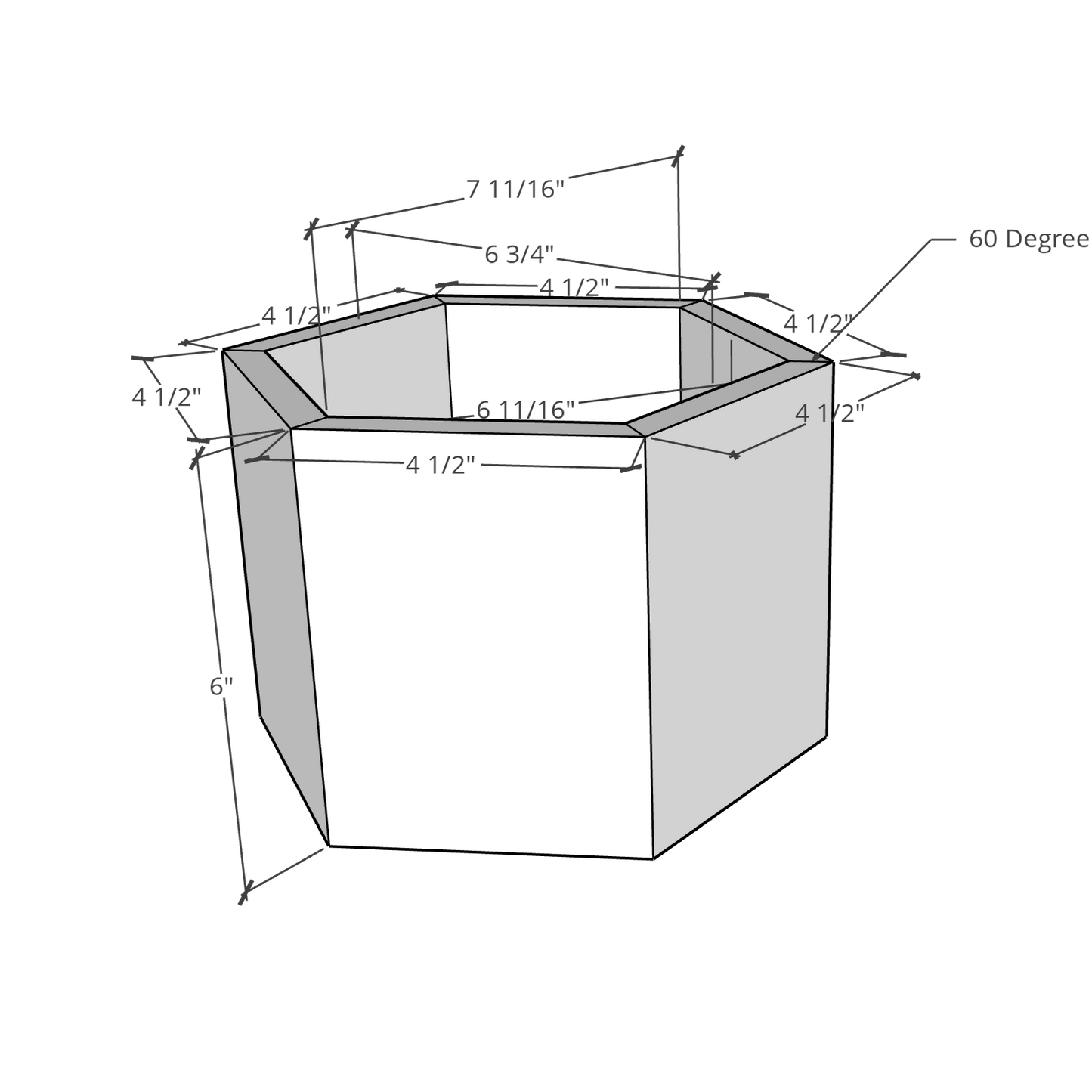 Handcrafted Hexagon Planter