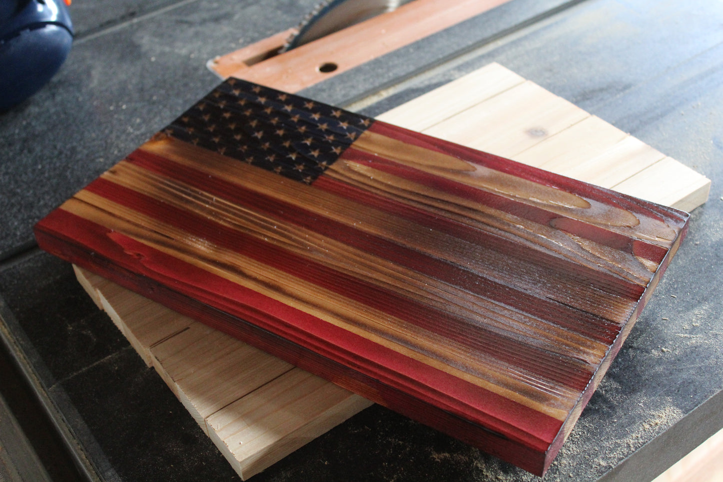 Handcrafted American Flag 15" x 8.5"