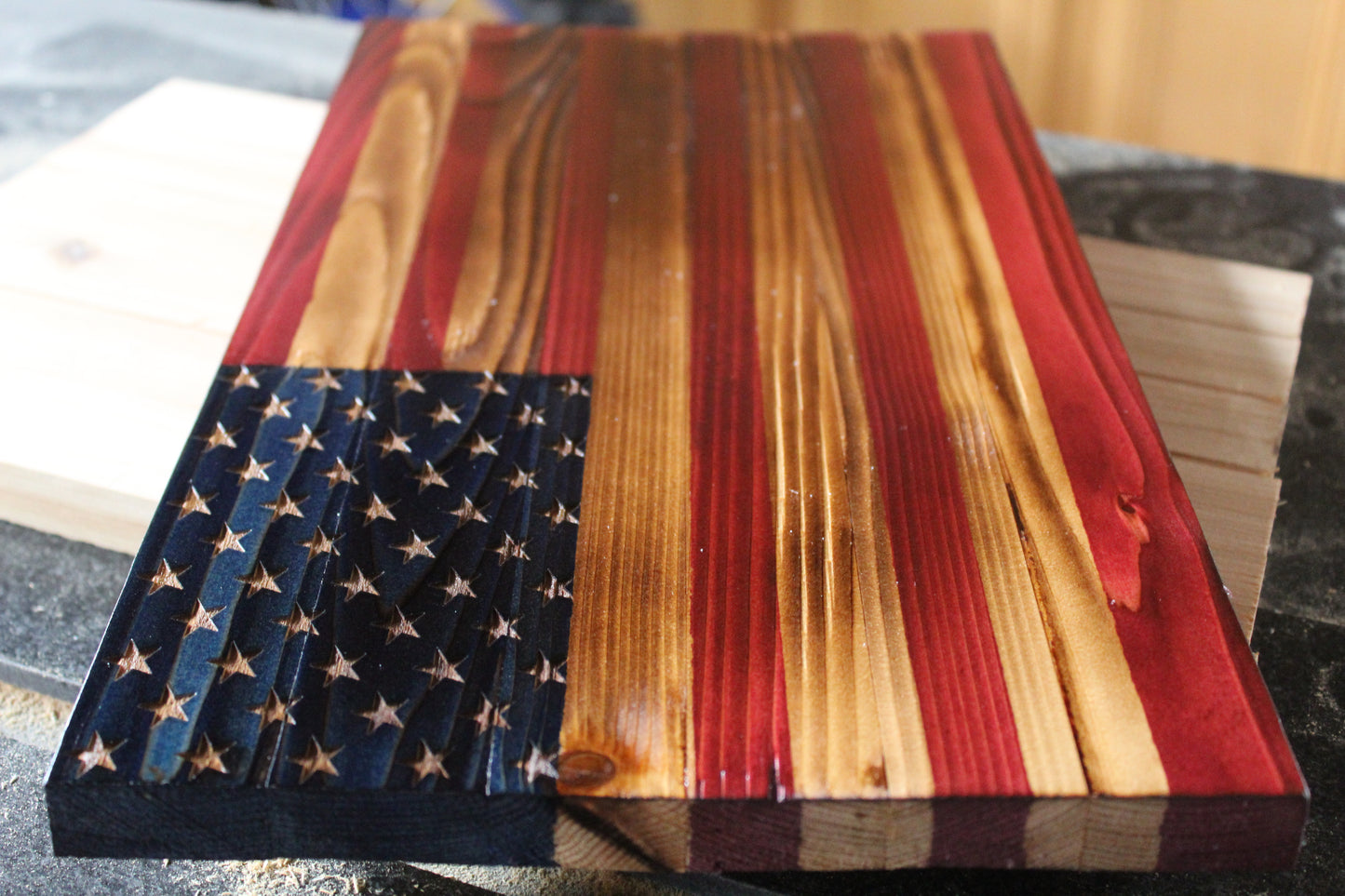 Handcrafted American Flag 15" x 8.5"
