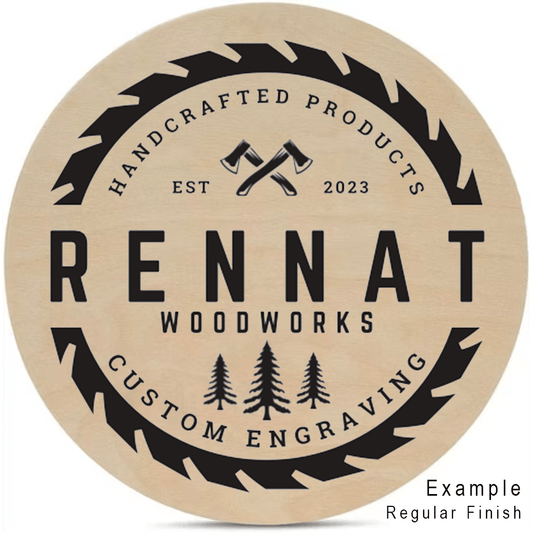 Personalized 12" Round Wood Circle